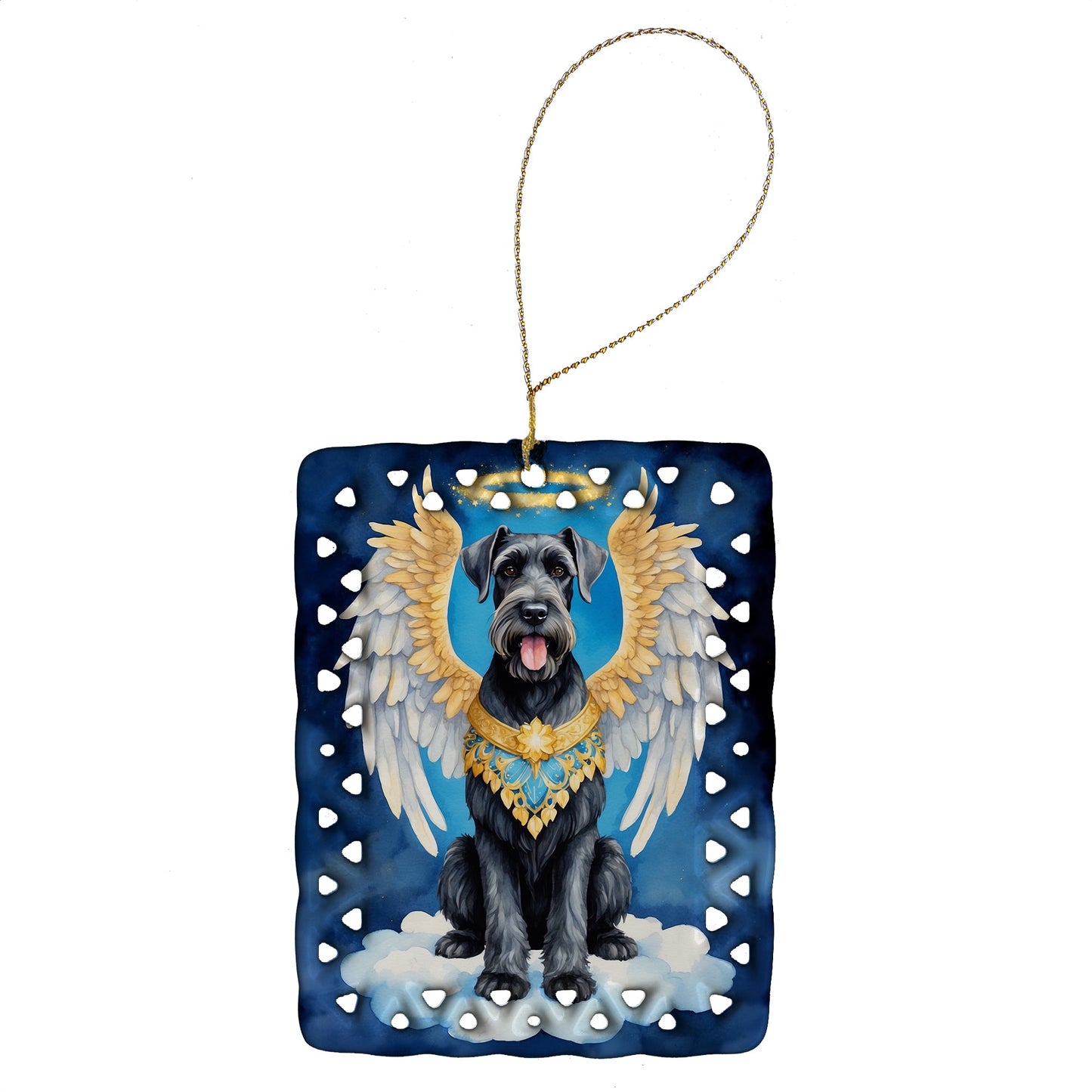 Giant Schnauzer My Angel Porcelain Ornament