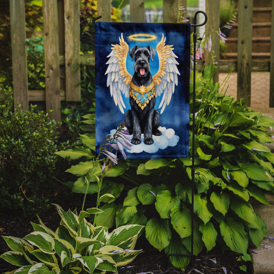 Giant Schnauzer My Angel Garden Flag – Memorial or Christmas Dog Angel Decor