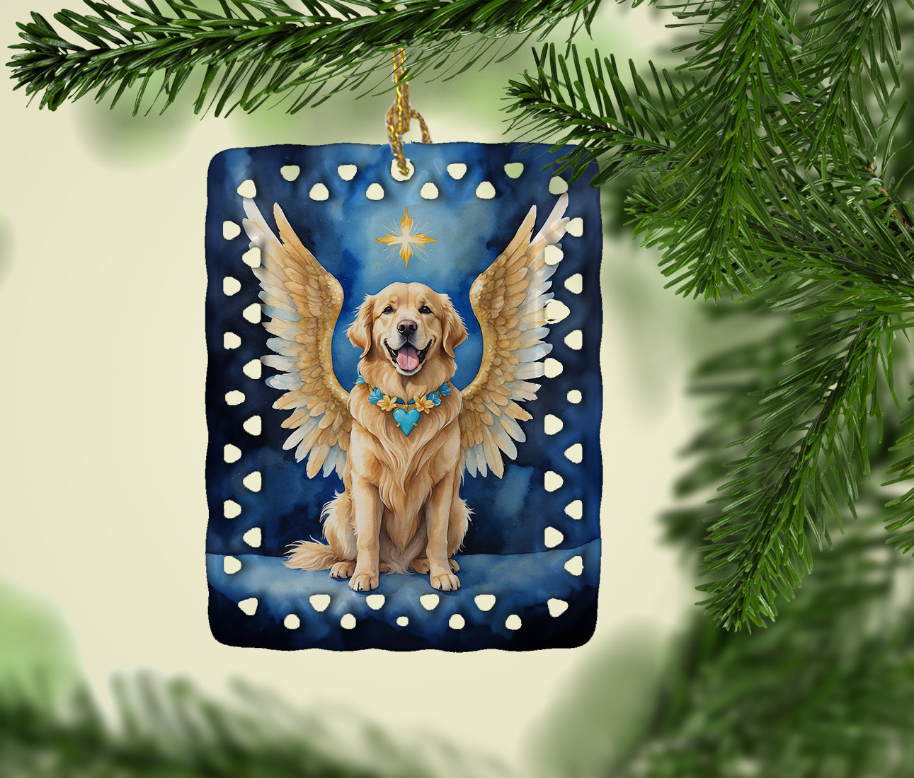 Golden Retriever My Angel Porcelain Ornament