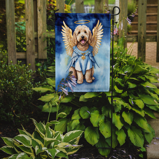 Goldendoodle My Angel Garden Flag – Memorial or Christmas Dog Angel Decor