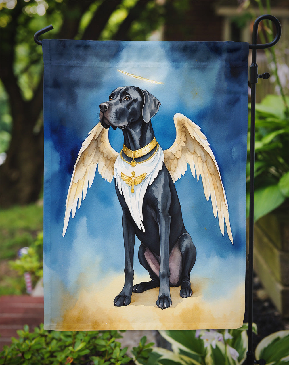 Great Dane My Angel Garden Flag – Memorial or Christmas Dog Angel Decor
