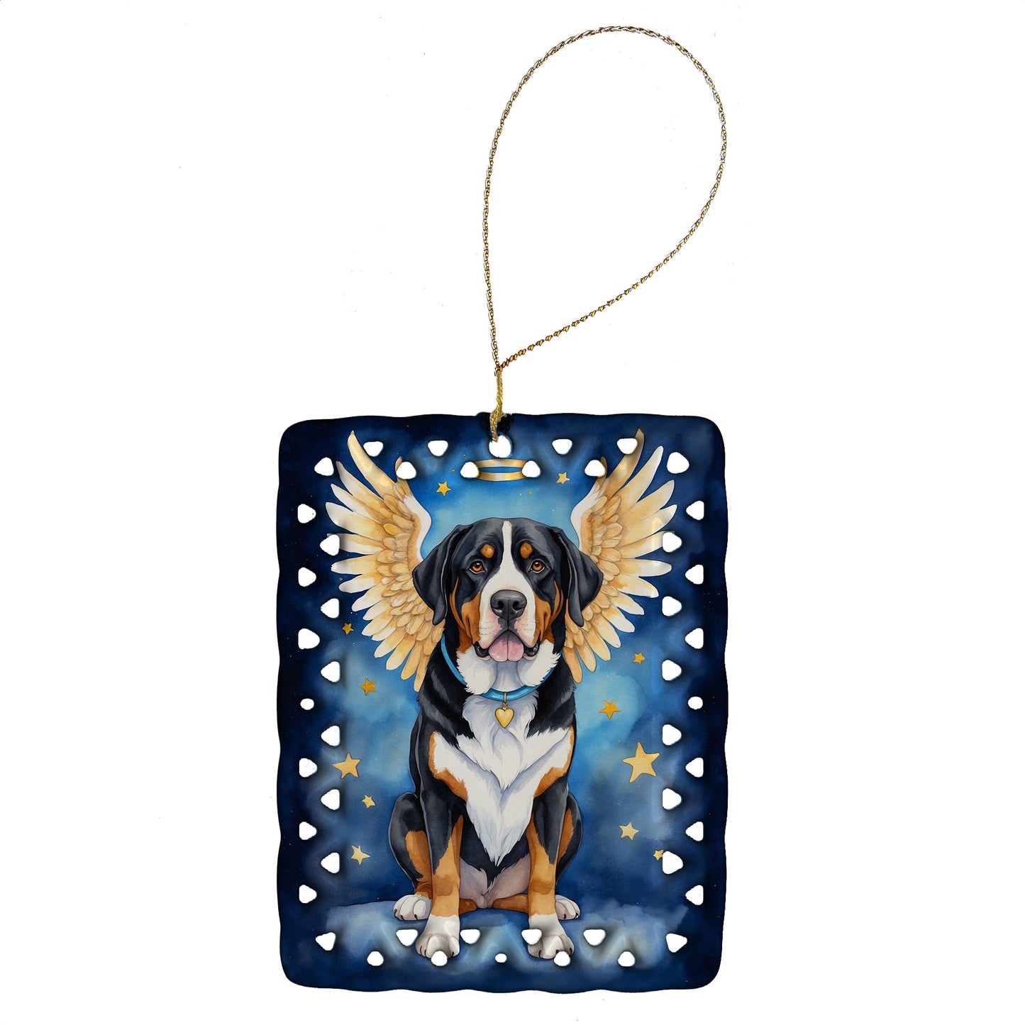Greater Swiss Mountain Dog My Angel Porcelain Ornament