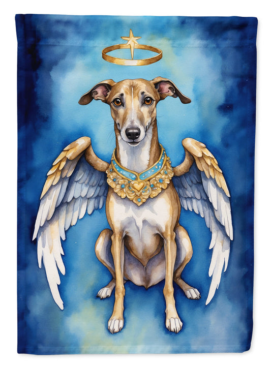 Greyhound My Angel Garden Flag – Memorial or Christmas Dog Angel Decor