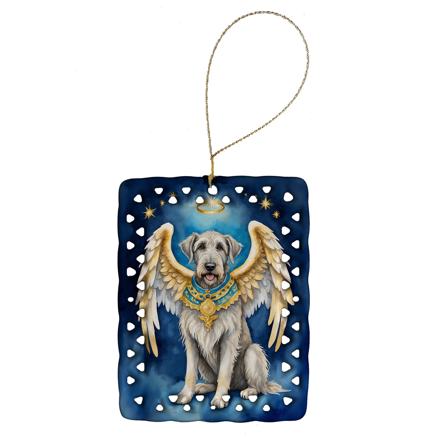 Irish Wolfhound My Angel Porcelain Ornament
