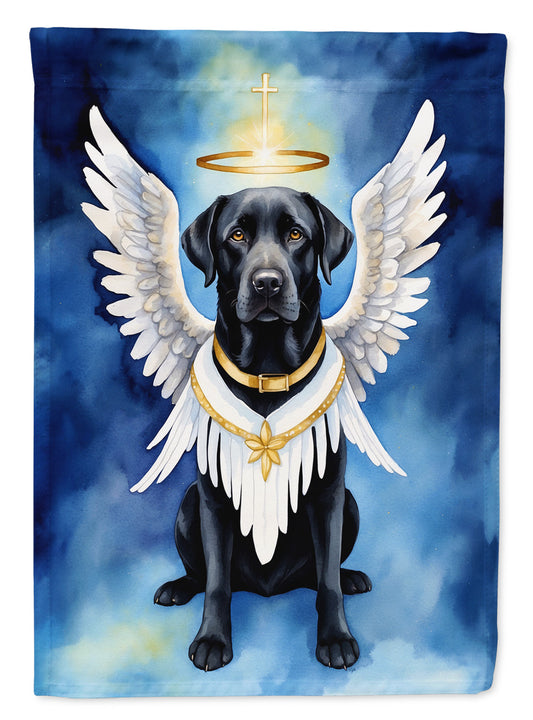 Black Labrador Retriever My Angel Garden Flag – Memorial or Christmas Dog Angel Decor