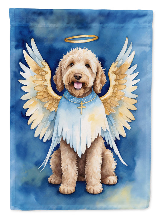 Labradoodle My Angel Garden Flag – Memorial or Christmas Dog Angel Decor