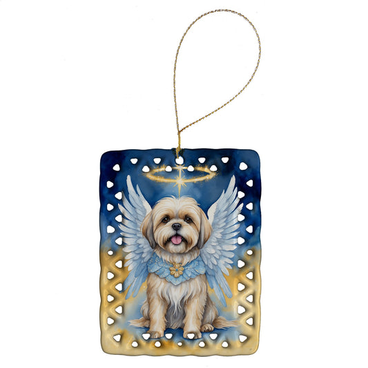 Lhasa Apso My Angel Porcelain Ornament