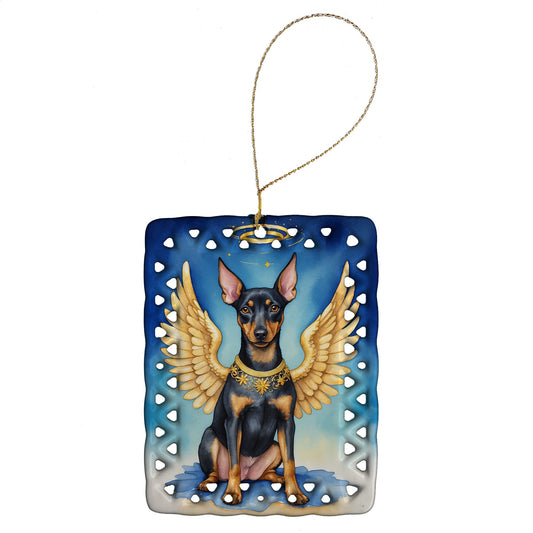 Manchester Terrier My Angel Porcelain Ornament