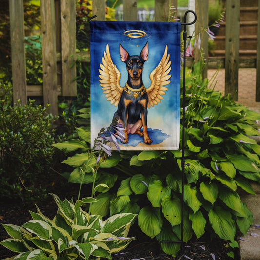 Manchester Terrier My Angel Garden Flag – Memorial or Christmas Dog Angel Decor
