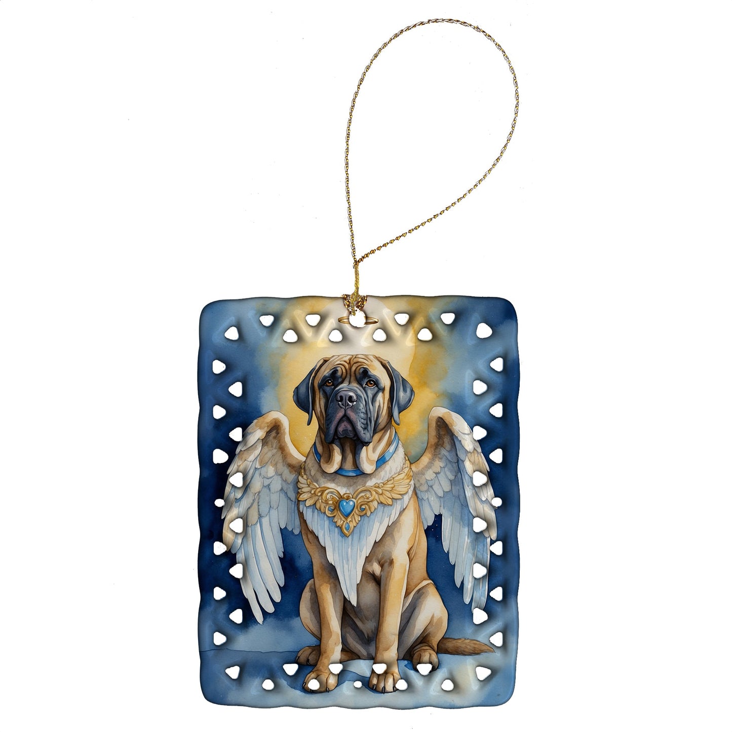Mastiff My Angel Porcelain Ornament