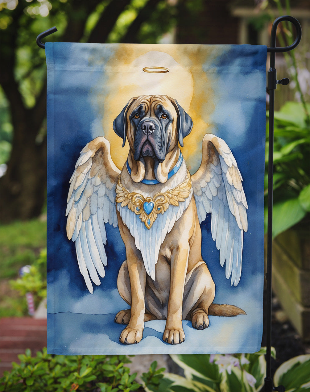 Mastiff My Angel Garden Flag – Memorial or Christmas Dog Angel Decor