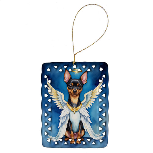 Miniature Pinscher My Angel Porcelain Ornament