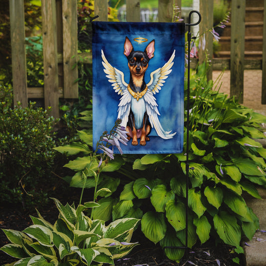 Miniature Pinscher My Angel Garden Flag – Memorial or Christmas Dog Angel Decor