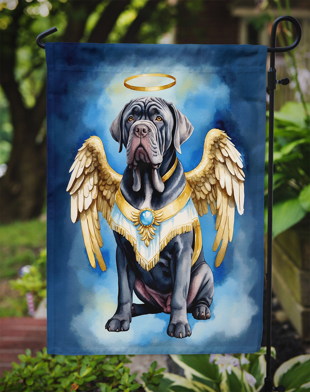 Neapolitan Mastiff My Angel Garden Flag – Memorial or Christmas Dog Angel Decor