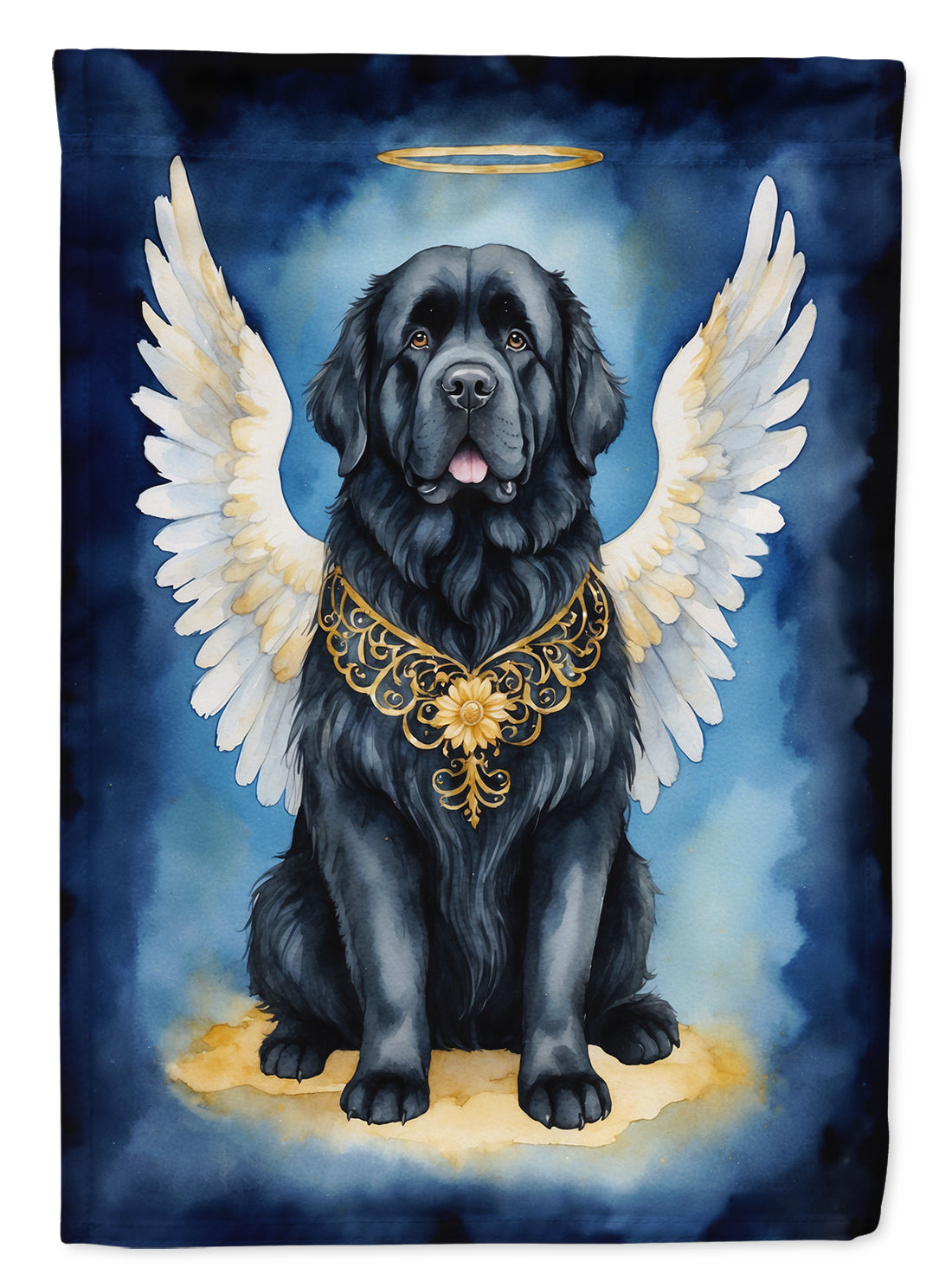 Newfoundland My Angel Garden Flag – Memorial or Christmas Dog Angel Decor