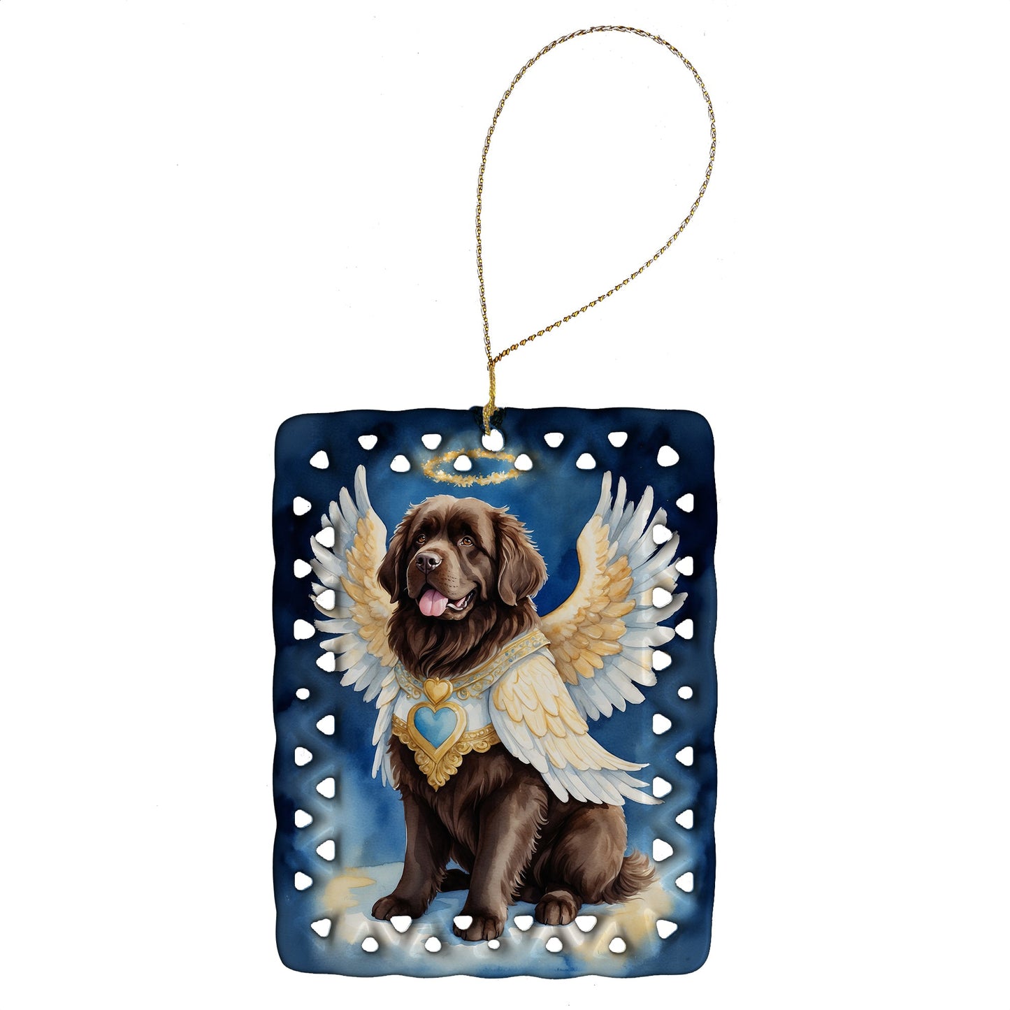 Newfoundland My Angel Porcelain Ornament