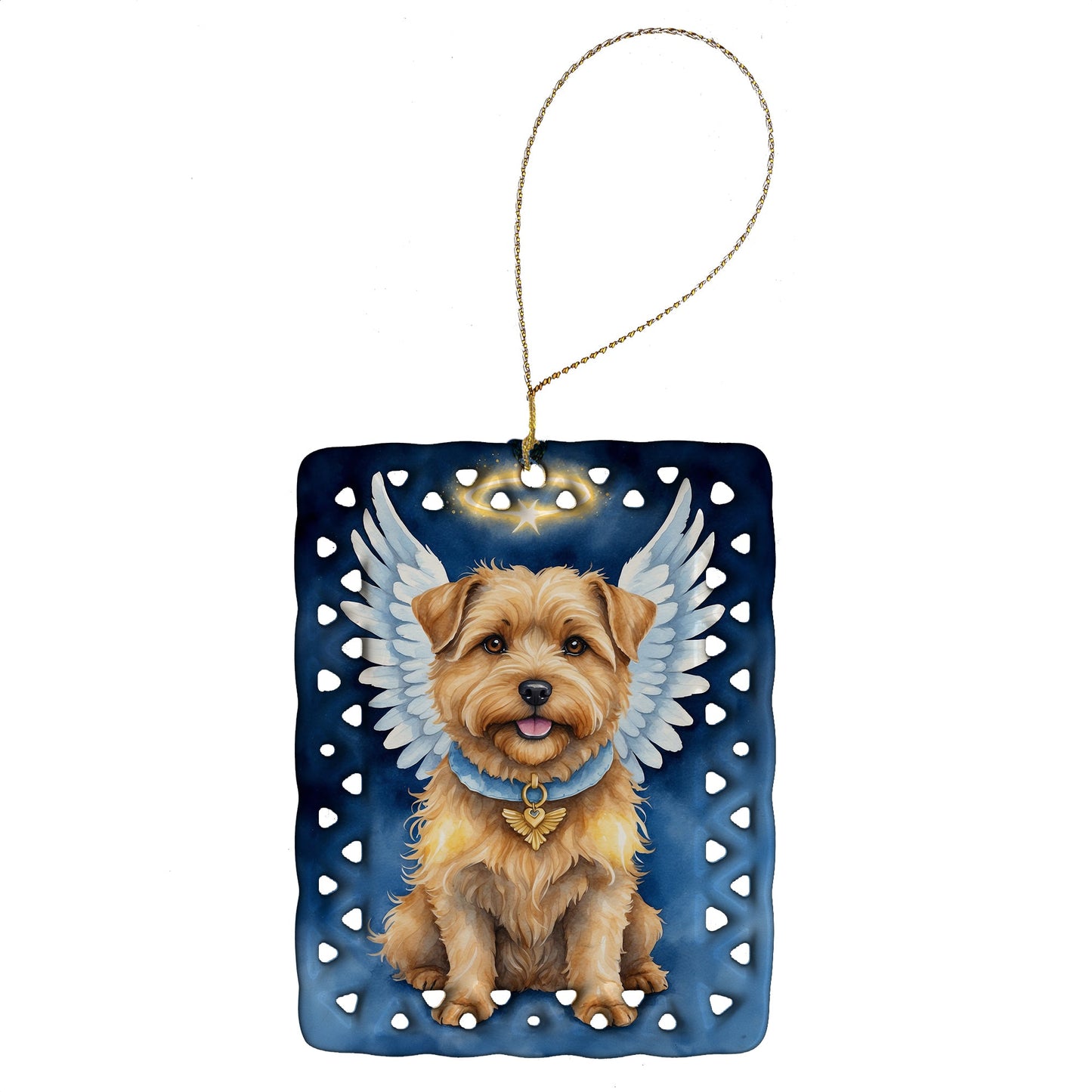Norfolk Terrier My Angel Porcelain Ornament