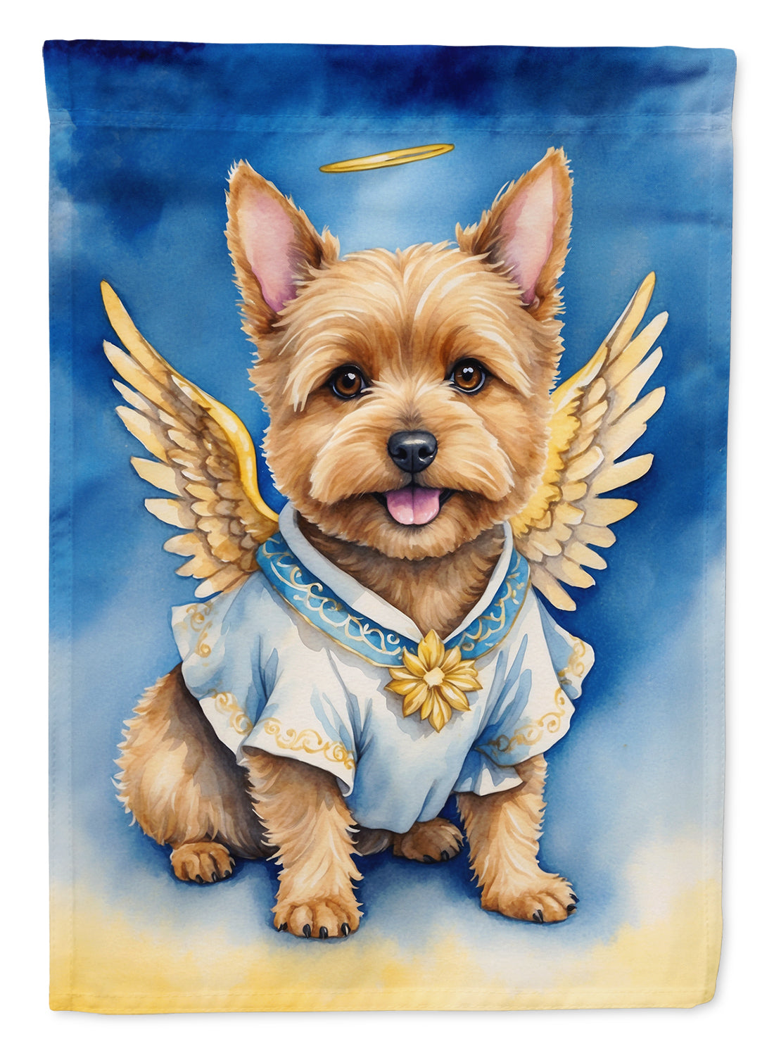 Norwich Terrier My Angel Garden Flag – Memorial or Christmas Dog Angel Decor