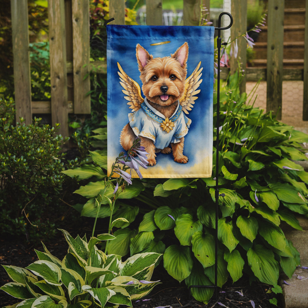 Norwich Terrier My Angel Garden Flag – Memorial or Christmas Dog Angel Decor