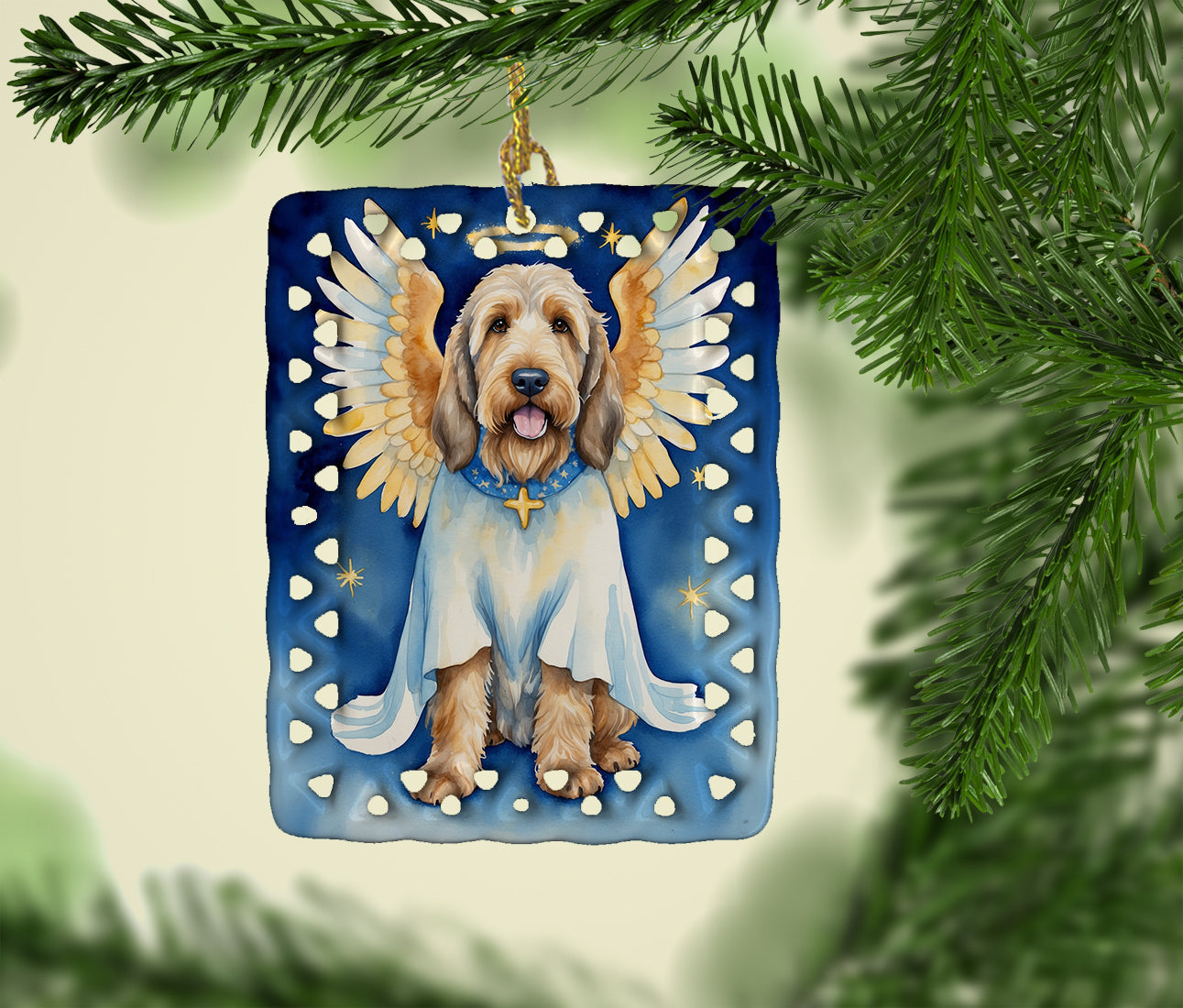 Otterhound My Angel Porcelain Ornament