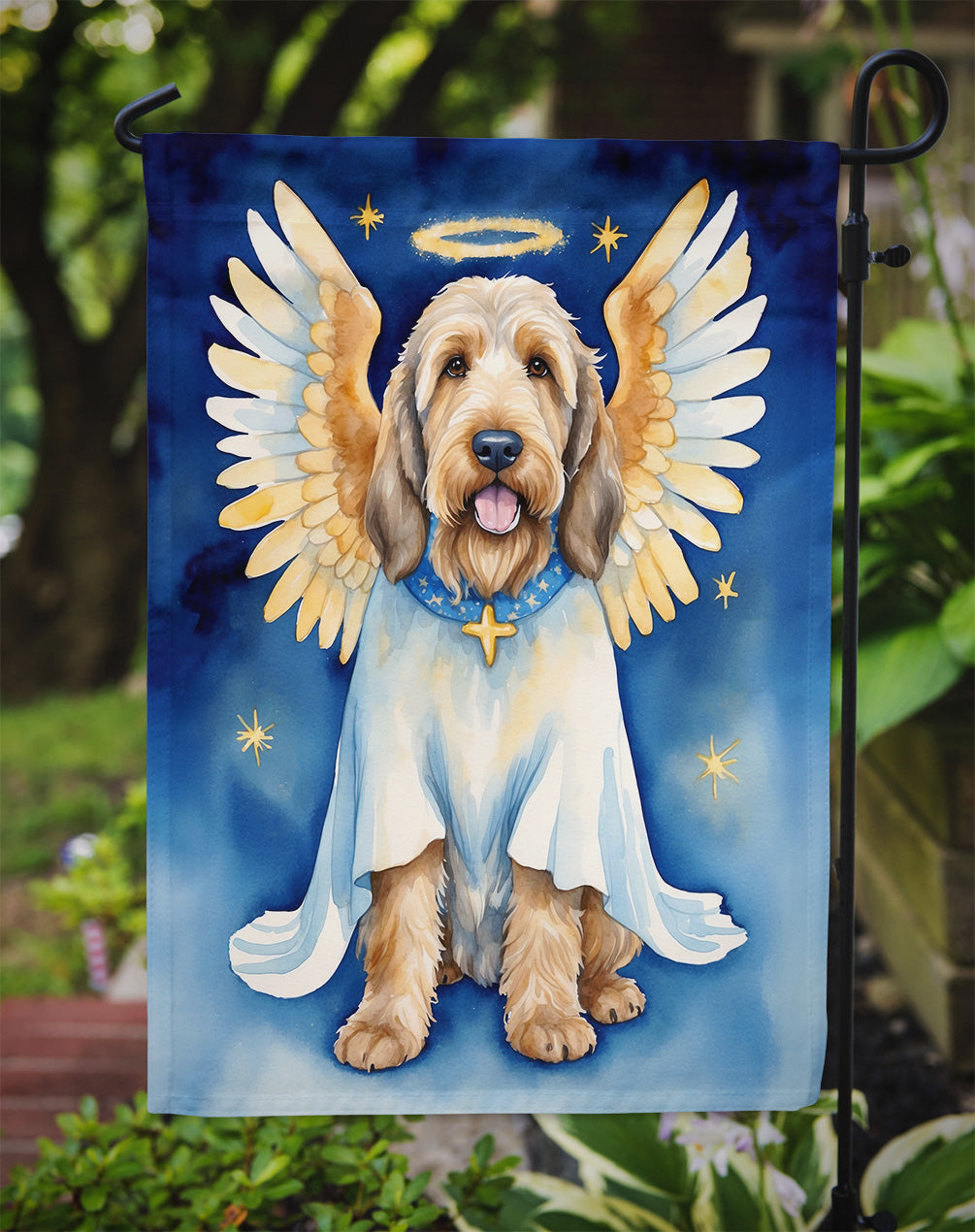 Otterhound My Angel Garden Flag – Memorial or Christmas Dog Angel Decor