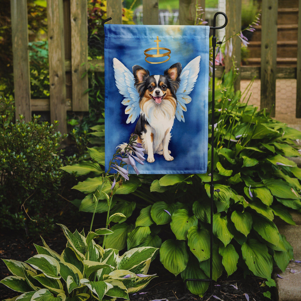 Papillon My Angel Garden Flag – Memorial or Christmas Dog Angel Decor
