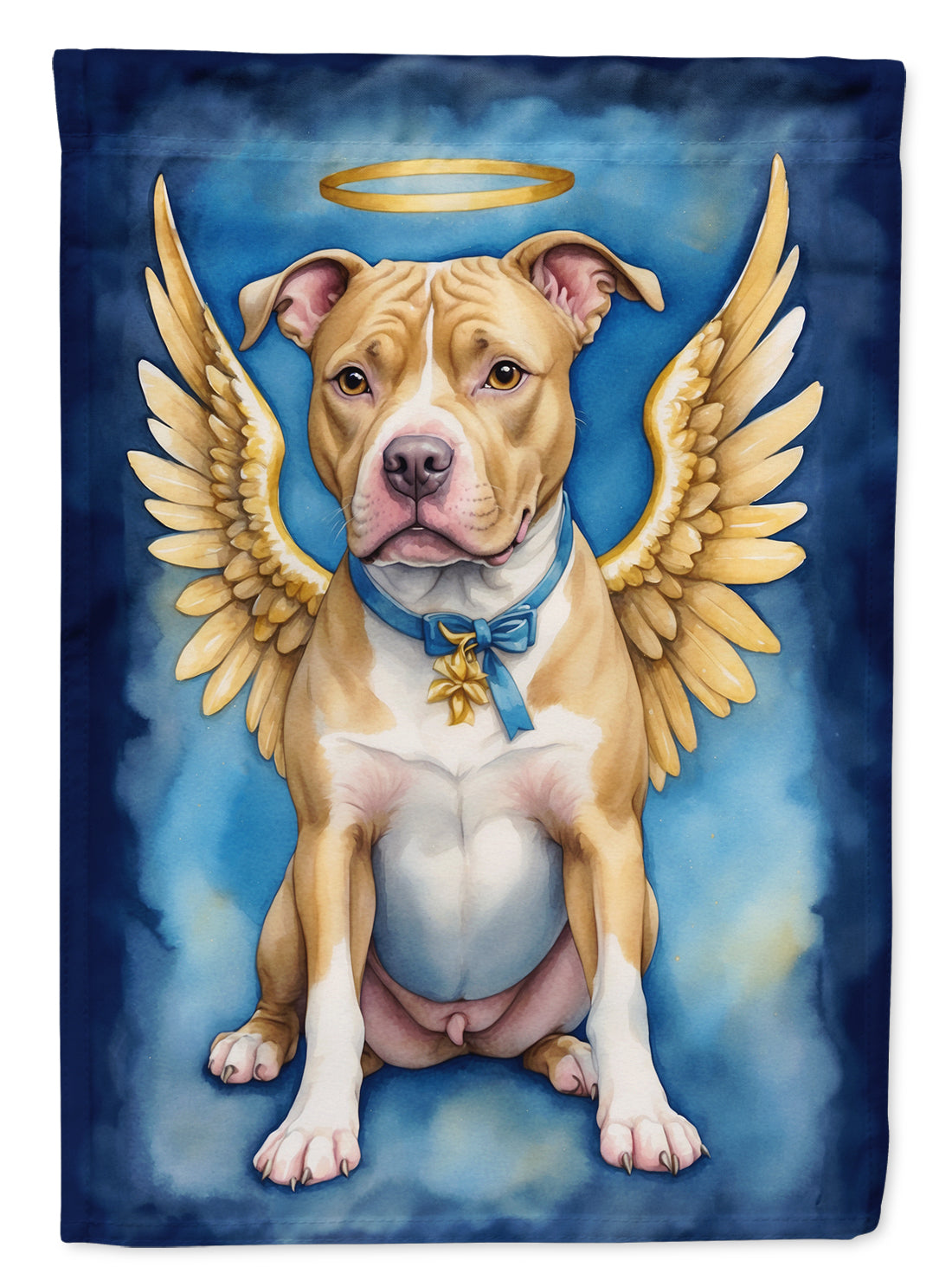 Pit Bull Terrier My Angel Garden Flag – Memorial or Christmas Dog Angel Decor