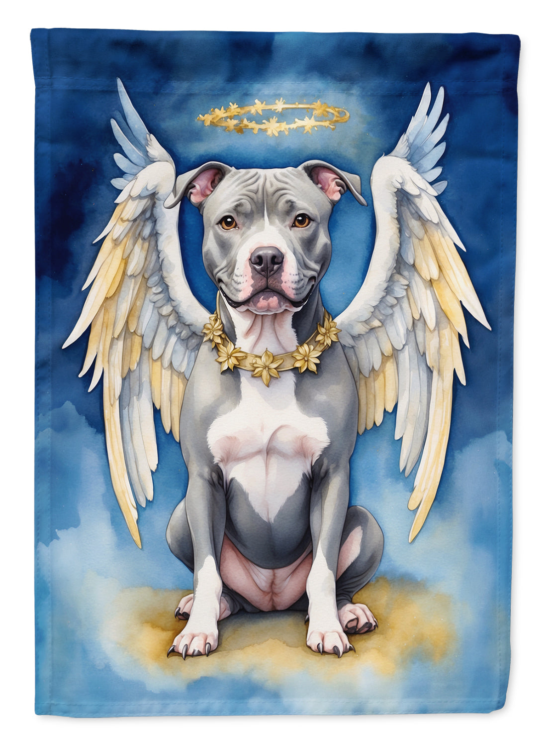 Pit Bull Terrier My Angel Garden Flag – Memorial or Christmas Dog Angel Decor