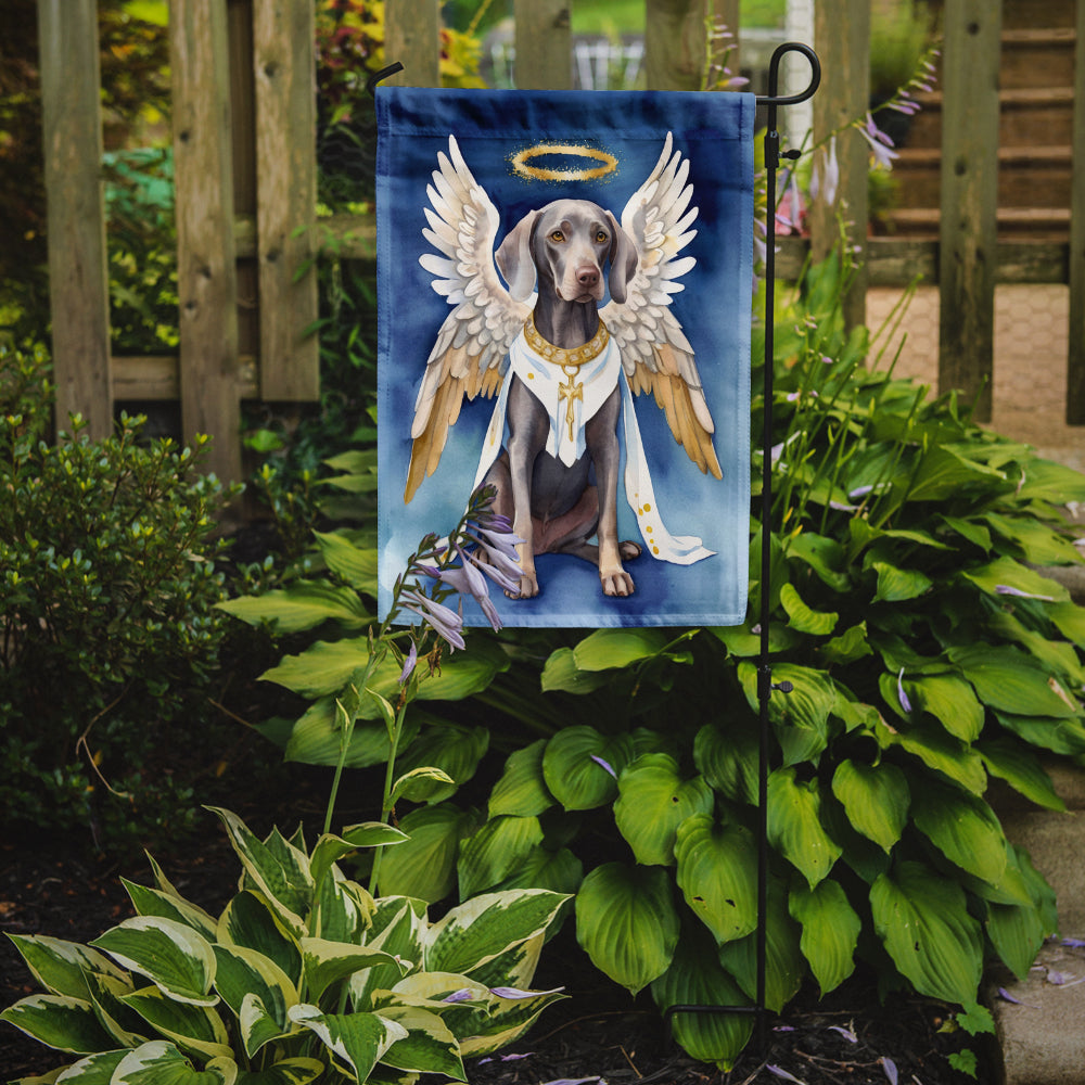 Weimaraner My Angel Garden Flag – Memorial or Christmas Dog Angel Decor