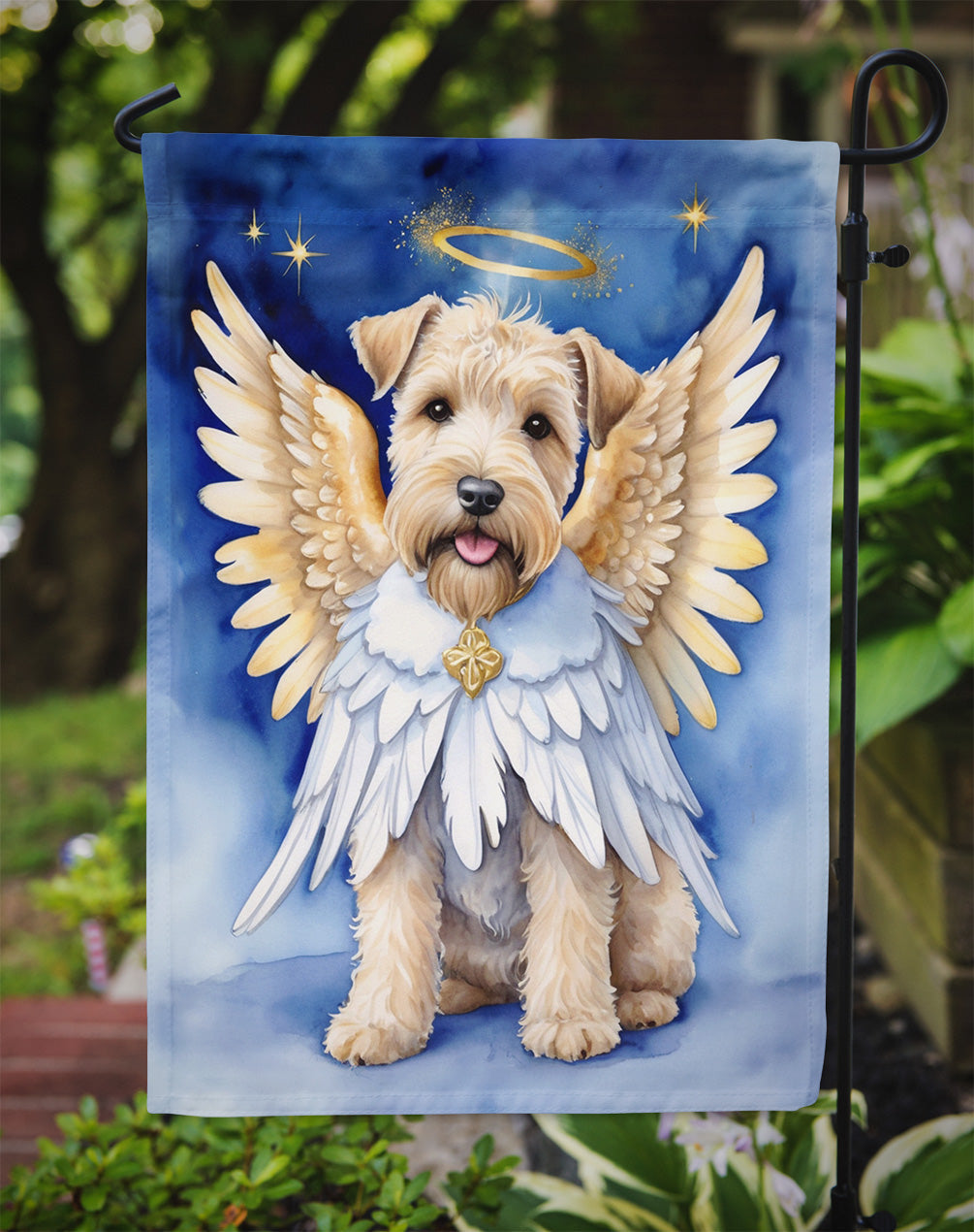Wheaten Terrier My Angel Garden Flag – Memorial or Christmas Dog Angel Decor