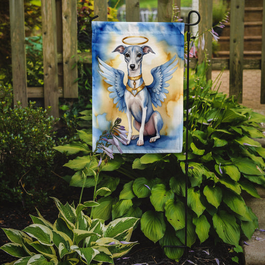 Whippet My Angel Garden Flag – Memorial or Christmas Dog Angel Decor