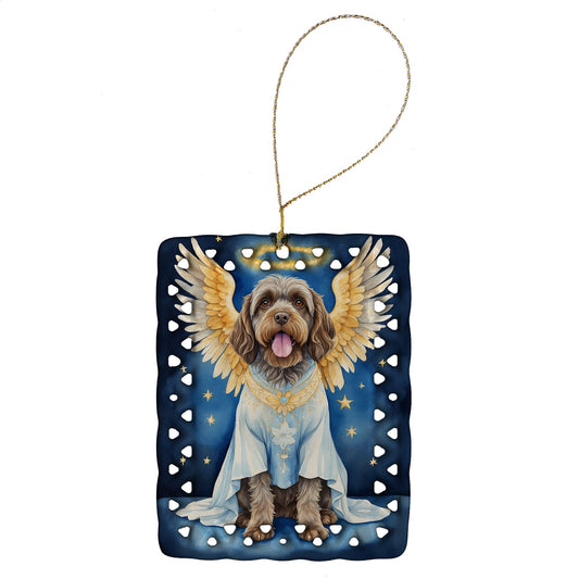 Wirehaired Pointing Griffon My Angel Porcelain Ornament