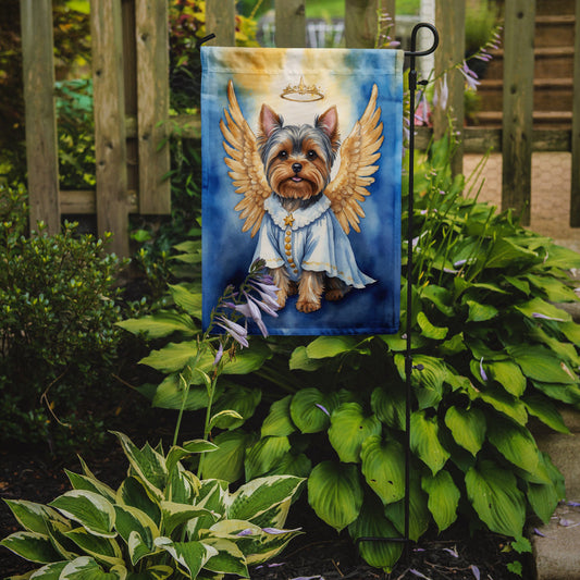 Yorkshire Terrier My Angel Garden Flag – Memorial or Christmas Dog Angel Decor