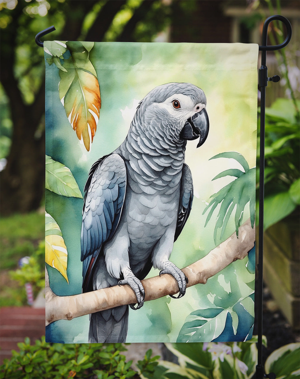 African Grey Parrot Garden Flag –  Garden Flag by Caroline's Treasures