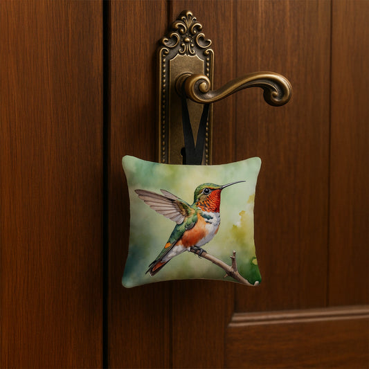 Allens Hummingbird Hanging Square Fabric Ornament 3.5 × 3.5