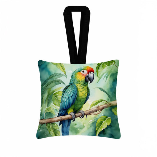 Amazon Parrot Hanging Square Fabric Ornament 3.5 × 3.5
