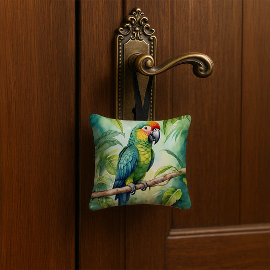 Amazon Parrot Hanging Square Fabric Ornament 3.5 × 3.5