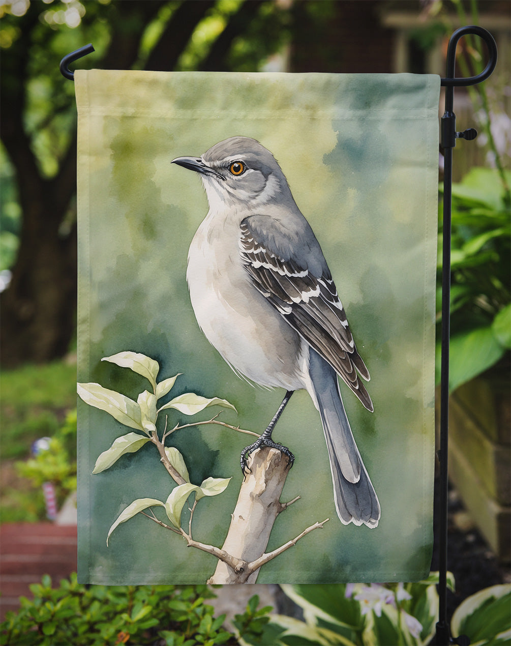 Arkansas Northern Mockingbird Garden Flag –  Garden Flag by Caroline's Treasures