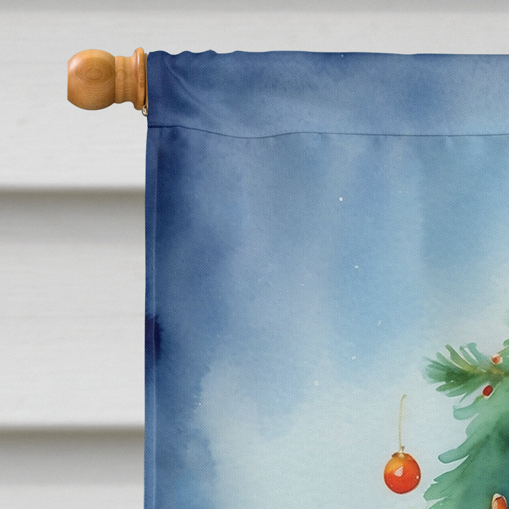 Dachshund Christmas Reindeer House Flag