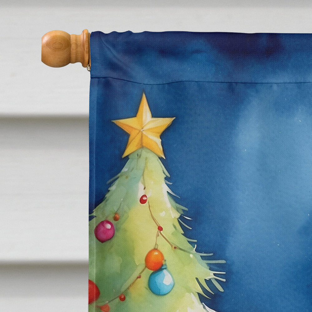 Westie Christmas Reindeer House Flag