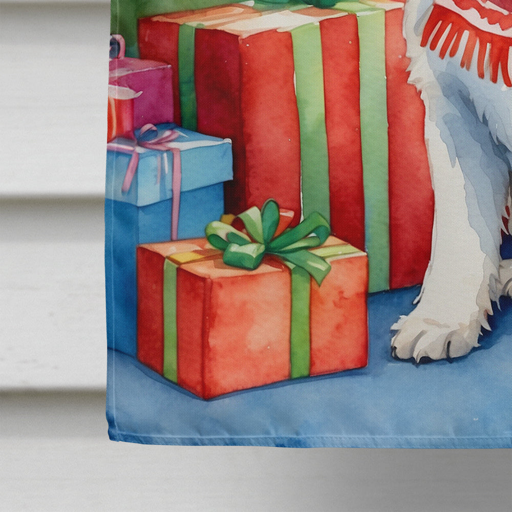 Westie Christmas Reindeer House Flag