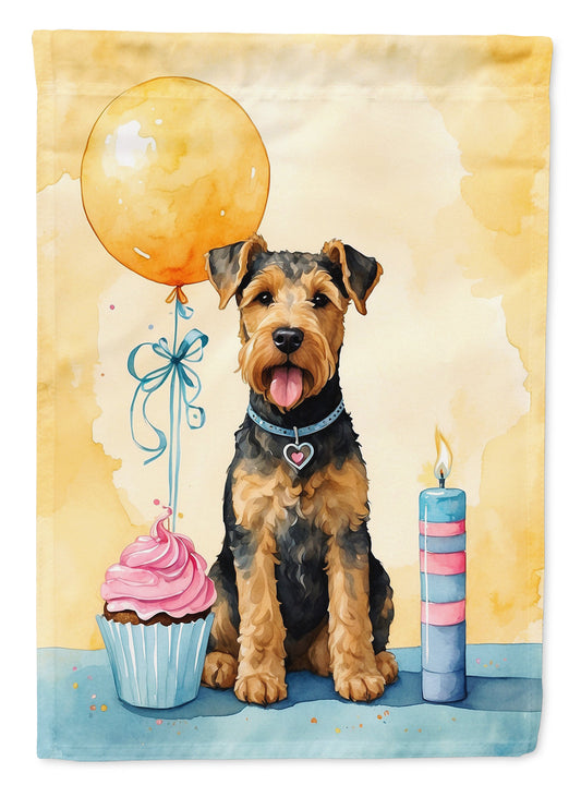Airedale Terrier Happy Birthday Garden Flag –  Garden Flag by Caroline's Treasures