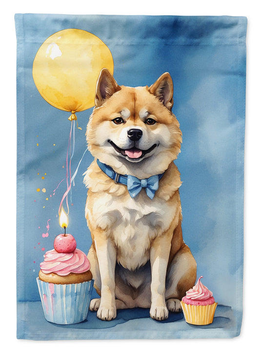 Akita Happy Birthday House Flag