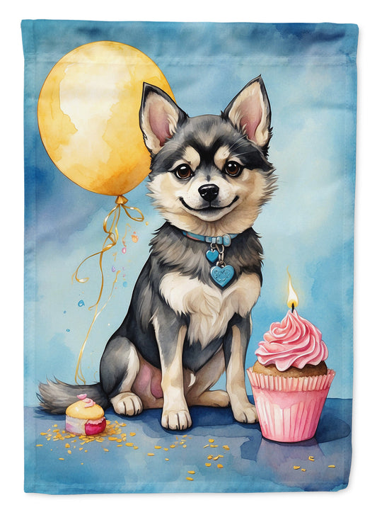 Alaskan Klee Kai Happy Birthday House Flag