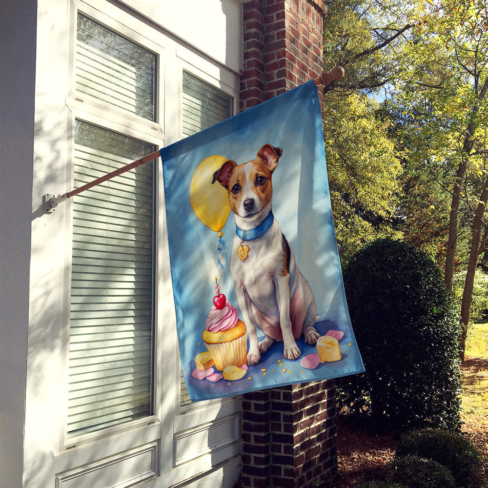 Jack Russell Terrier Happy Birthday House Flag