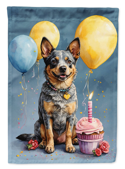 Australian Cattle Dog Happy Birthday Garden Flag –  Garden Flag by Caroline's Treasures