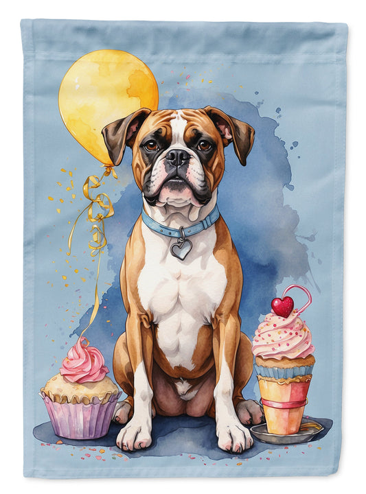 Boxer Happy Birthday House Flag