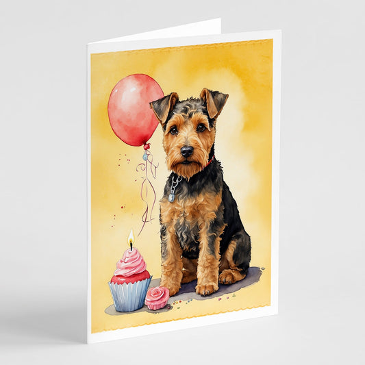 Welsh Terrier Happy Birthday Greeting Cards Pack of 8
