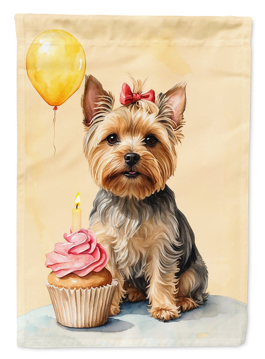 Yorkshire Terrier Happy Birthday House Flag