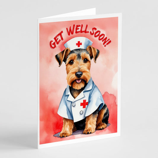 Welsh Terrier Get Well Soon Greeting Cards Pack of 8